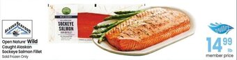Albertsons Open Nature Wild Caught Alaskan Sockeye Salmon Fillet offer