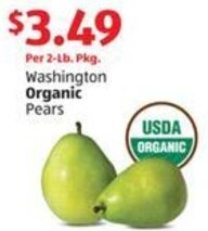 Aldi Washington Organic Pears offer