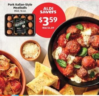 Aldi Pork Italian-Style Meatballs Mild, 16 oz. offer