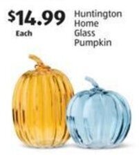 Aldi Huntington Home Glass Pumpkin offer