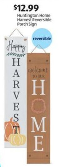 Aldi Huntington Home Harvest Reversible Porch Sign offer
