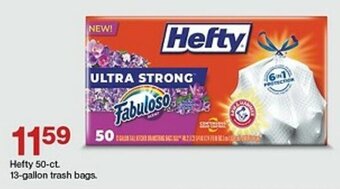 Target Hefty 50-ct. 13-gallon trash bags. offer