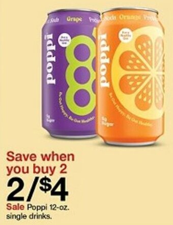 Target Poppi 12-oz. single drinks. offer