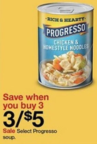 Target Select Progresso soup. offer