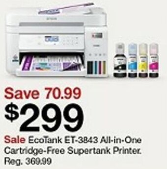 Target EcoTank ET-3843 All-in-One Cartridge-Free Supertank Printer. offer