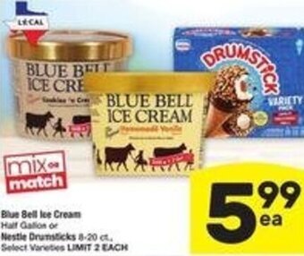 Albertsons BLUE BELL ICE CREAM offer