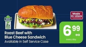 Albertsons Roast Beef with Blue Cheese Sandwich offer