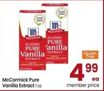Albertsons McCormick Pure Vanilla Extract 1 oz offer