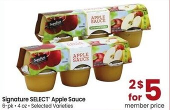 Albertsons Signature SELECT Apple Sauce offer