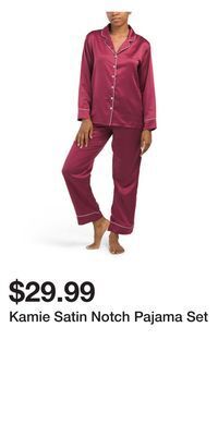 TJ Maxx Kamie satin notch pajama set offer