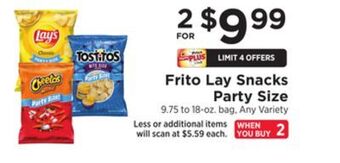 ShopRite Snacks party size offer