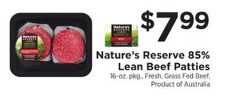 ShopRite 85% lean beef patties offer