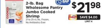 ShopRite 2-lb. bag jumbo cooked shrimp offer
