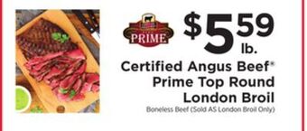 ShopRite Prime top round london broil offer