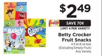 ShopRite Fruit snacks offer