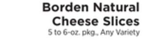 ShopRite Natural cheese slices offer
