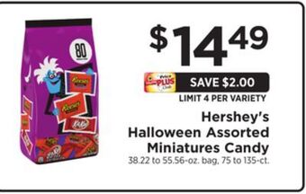 ShopRite Halloween assorted miniatures candy offer