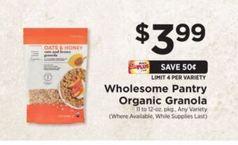 ShopRite Organic granola offer