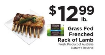 ShopRite Grass fed frenched rack of lamb offer