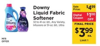 ShopRite Liquid fabric softener offer