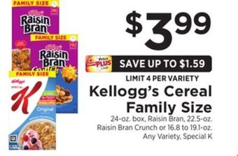 ShopRite Cereal family size offer
