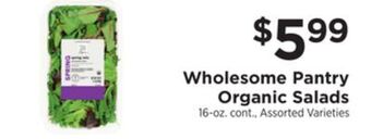 ShopRite Organic salads offer
