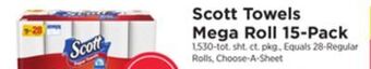 ShopRite Towels mega roll 15-pack offer