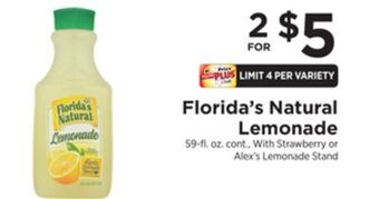 ShopRite Natural lemonade offer