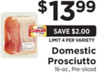 ShopRite Domestic prosciutto offer