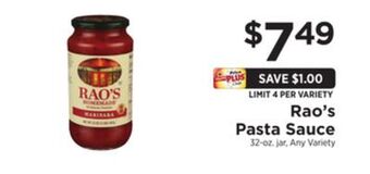 ShopRite Pasta sauce offer