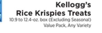 ShopRite Rice krispies treats offer