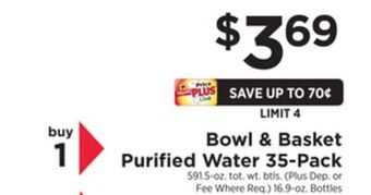 ShopRite Purified water 35-pack offer