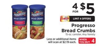 ShopRite Bread crumbs offer