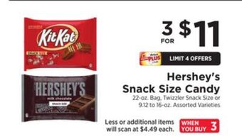 ShopRite Snack size candy offer