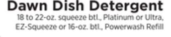 ShopRite Dish detergent offer