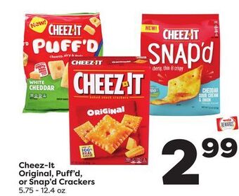 Weis Markets Cheez-it original, puff'd, or snap'd crackers offer