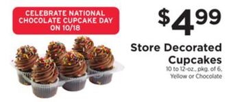 ShopRite Store decorated cupcakes offer