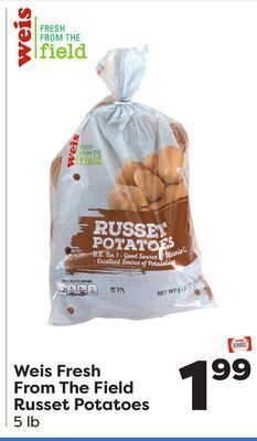 Weis Markets Weis fresh from the field russet potatoes offer