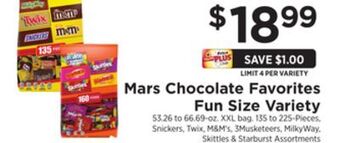 ShopRite Chocolate favorites fun size variety offer