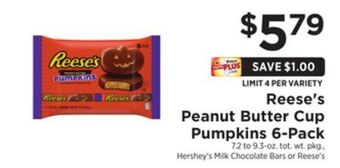ShopRite Peanut butter cup pumpkins 6-pack offer