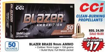 Big 5 Cci blazer brass 9mm ammo offer
