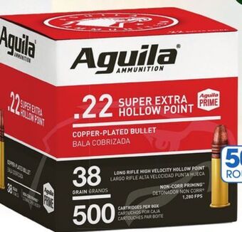 Big 5 Aguila 22lr high velocity hollow point ammo offer