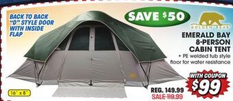Big 5 Golden bear emerald bay 8-person cabin tent offer