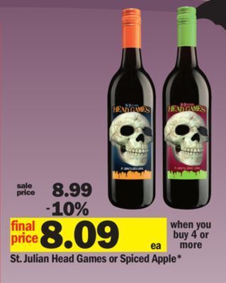 Meijer St. julian head games or spiced apple offer