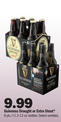 Meijer Guinness draught or extra stout offer