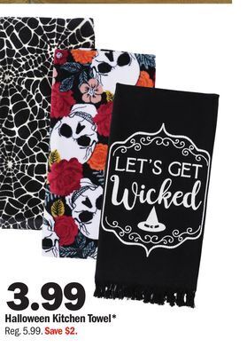 Meijer Halloween kitchen towel offer