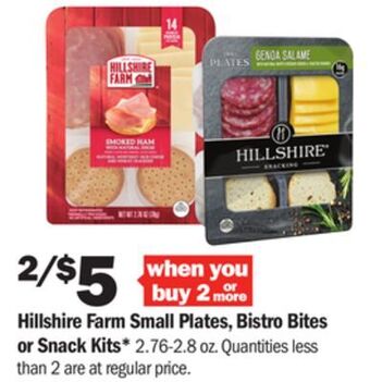 Meijer Hillshire farm small plates, bistro bites or snack kits offer