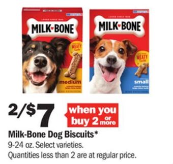 Meijer Milk-bone dog biscuits offer