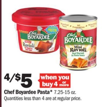 Meijer Chef boyardee pasta offer