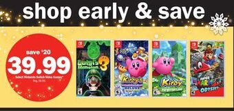 Meijer Select nintendo switch video games offer